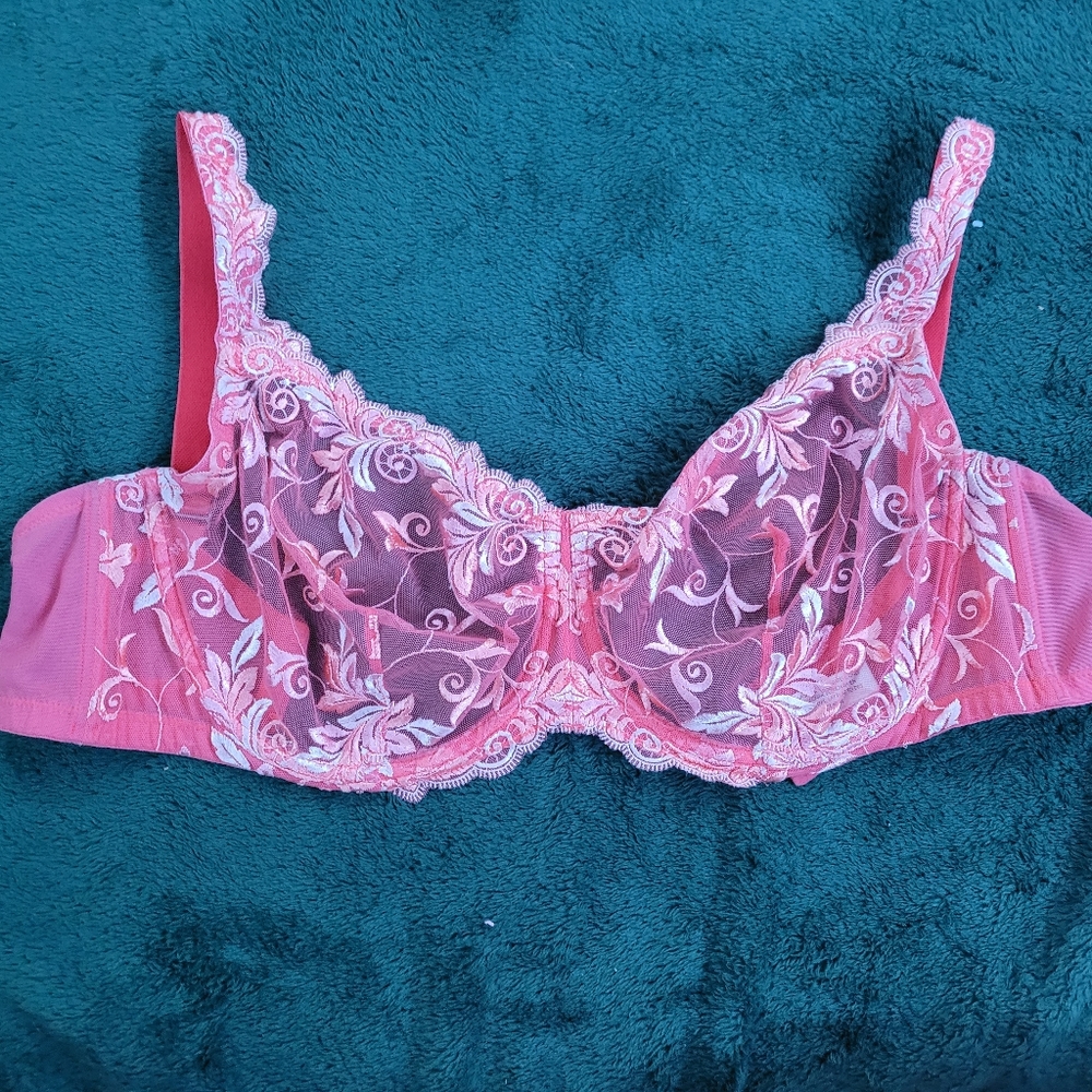 Soma Sheer Peach Underwire Lingerie Bra